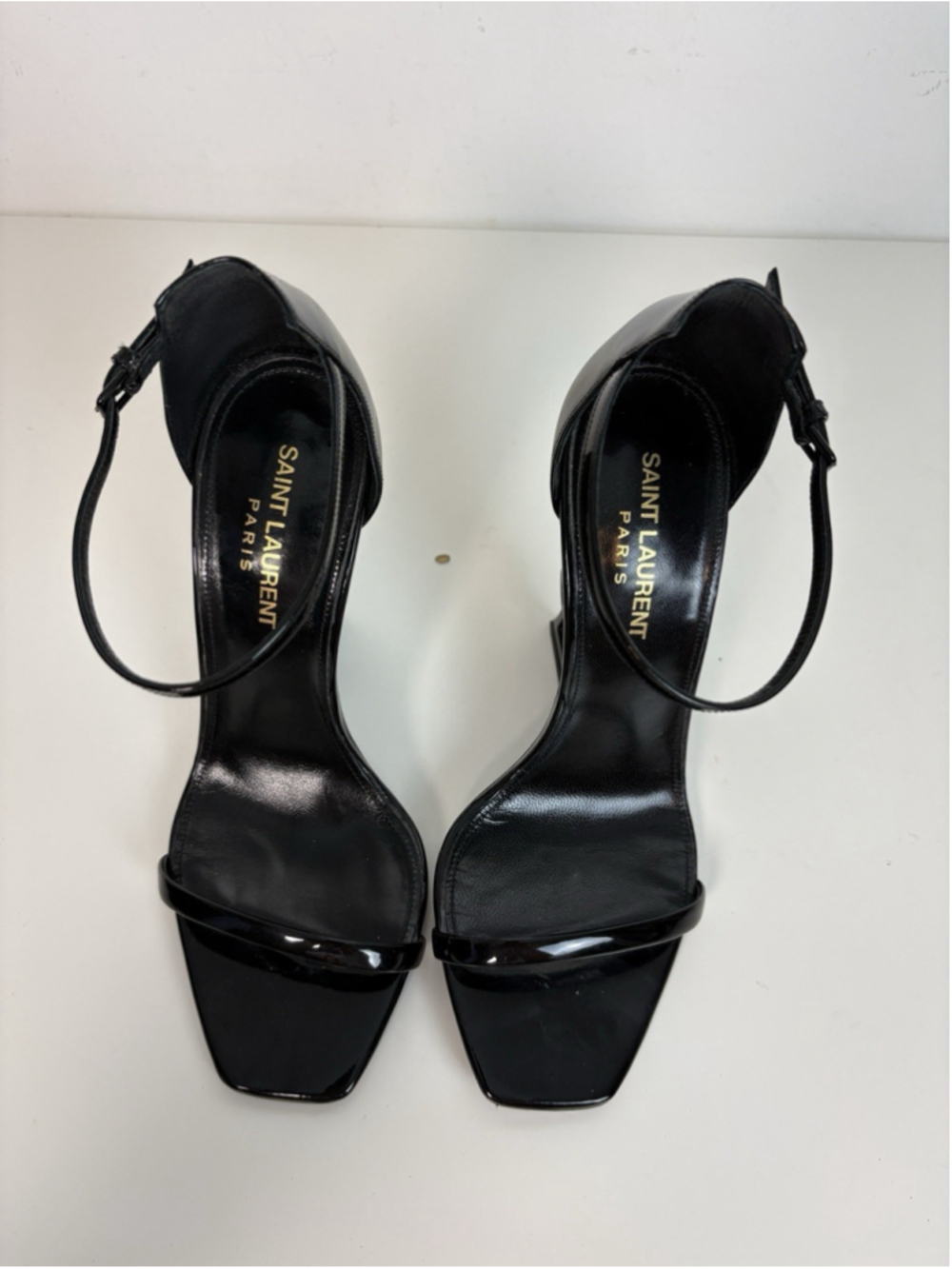 Saint Laurent Opyum 110 Patent Leather YSL Heel Sandals Black EU 37 - Picture 16 of 16